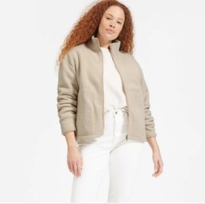 Everlane The ReNew Fleece Full-Zip‎ Cream size XL